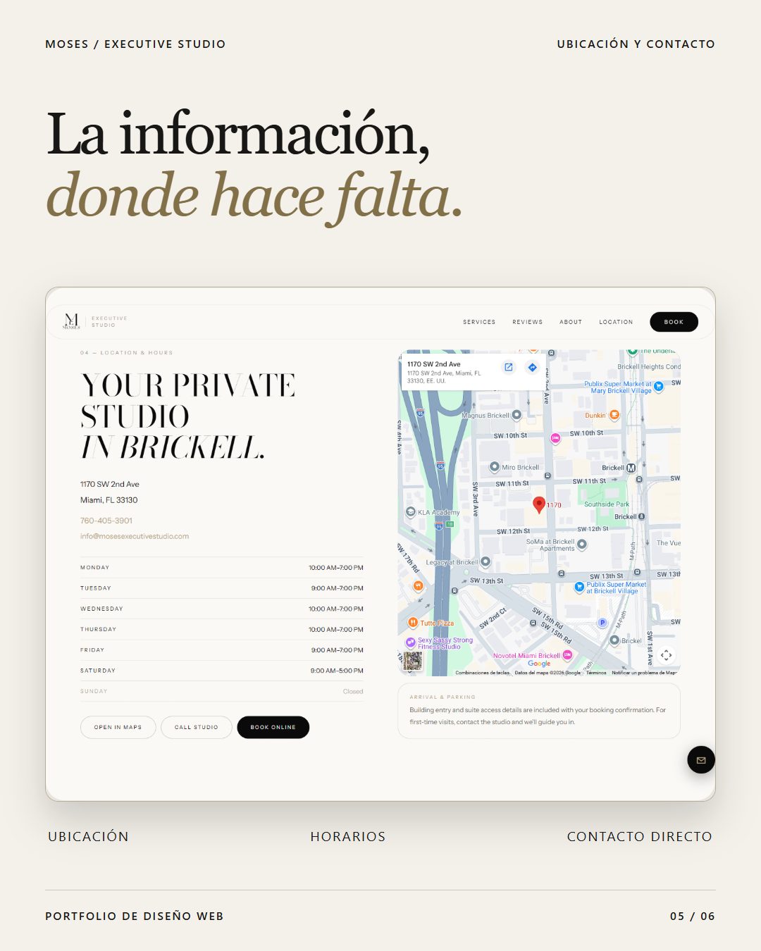 Moses Executive Studio — presencia
